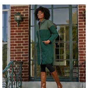 Summersalt Long Colorblock Eco Quilted Coat